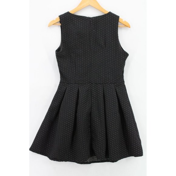 Sans Souci Fit & Flare Dress Womens Black Polka Dot Casual Sleeveless Size Small - Picture 8 of 10